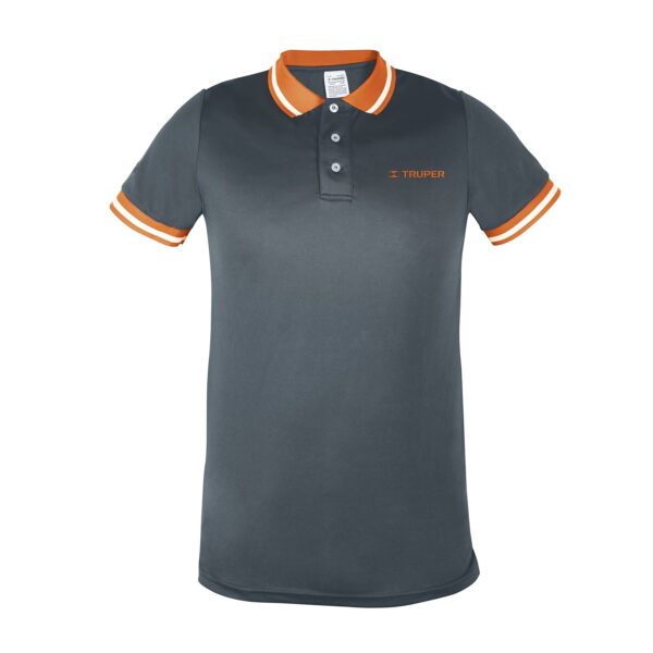 Playera tipo polo, dry fit, gris, para caballero, talla M
