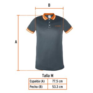 Playera tipo polo, dry fit, gris, para caballero, talla M