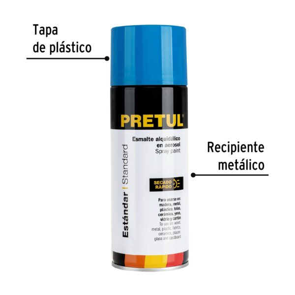 Pintura (Esmalte acrilico) en aerosol, azul holandes, Pretul