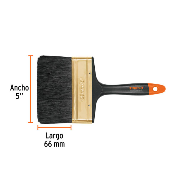 Brocha, mango de plastico, 5", Truper Expert