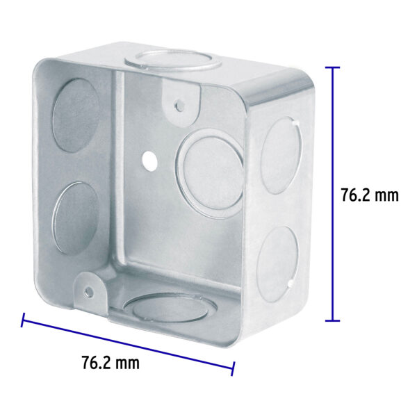 Caja chalupa cuadrada reforzada 3"x3"