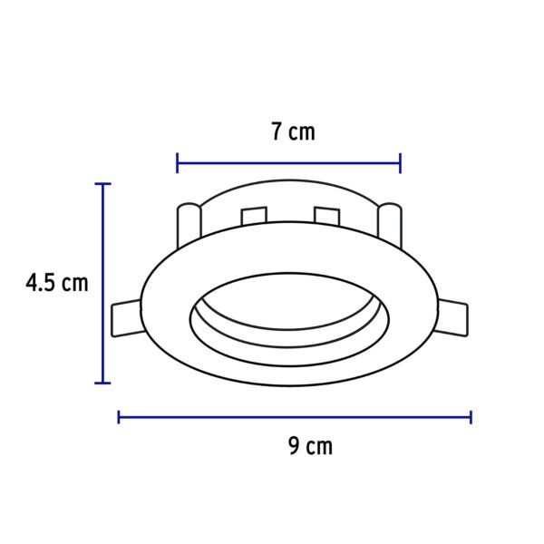 Empotrado, redondo, 5 W, 6500k, LED, plata