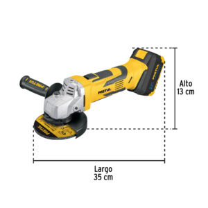 Esmeriladora angular inalambrica 4-1/2', 20 V, Pretul