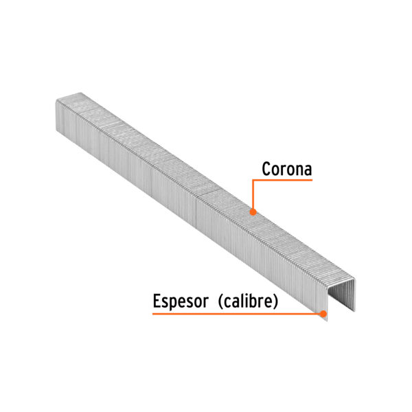 Grapas Calibre 22 de 3/8" Corona 3/8" Caja 5000 pzas