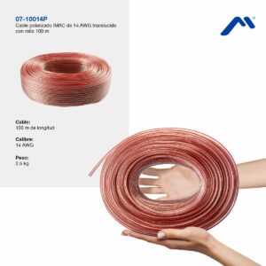 Bobina de 100m Cable Bocina Polarizado 14awg