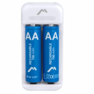 Cargador de pilas AA y AAA Con cable USB