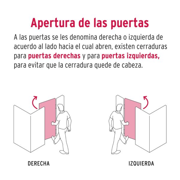 Cerradura de sobreponer llave tetra instalacion facil Derecha