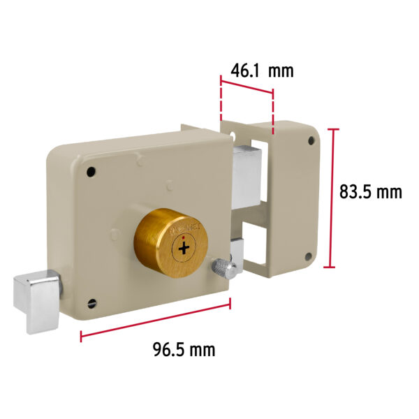 Cerradura de sobreponer llave tetra instalacion facil Derecha