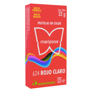 Colorante para Ropa Rojo Claro Mariposa 624