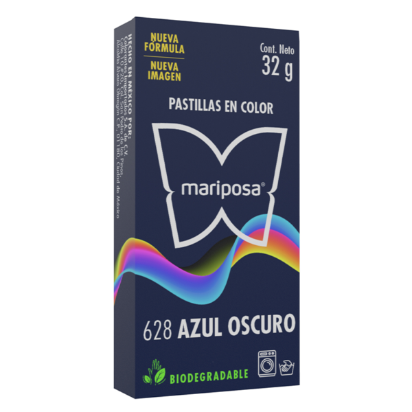 Colorante para Ropa Azul Oscuro Mariposa 628