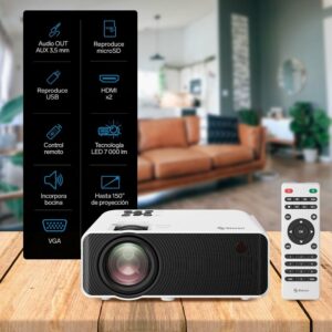 Proyector Portatil HD de 7000 lumenes VideoProyector