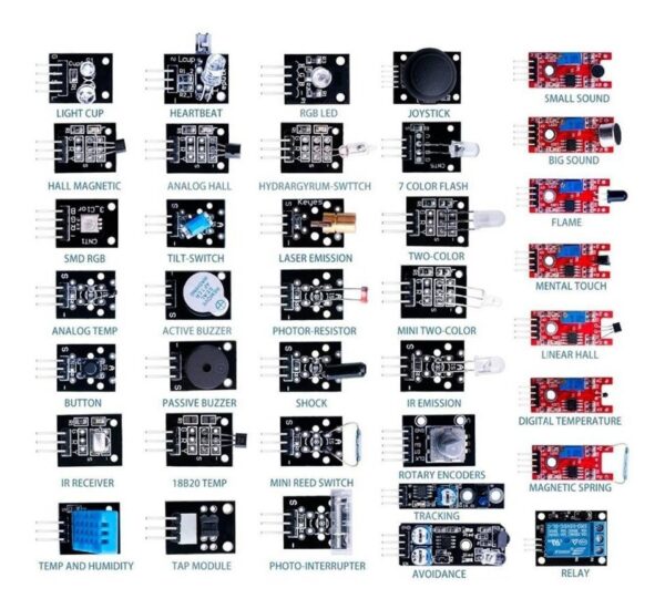 Kit De 37 Sensores Para Proyectos Electronica