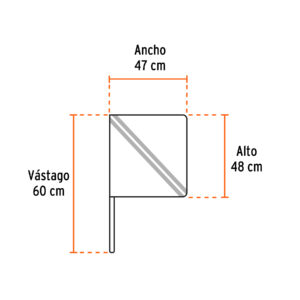 Banderola vial, naranja