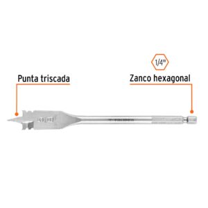 Broca plana de manita, 5/8" , Truper