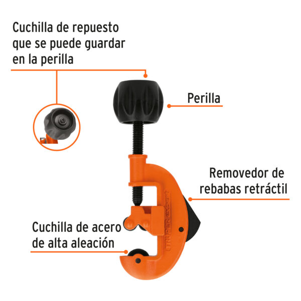 Cortador tubo de cobre hasta 1-1/8"