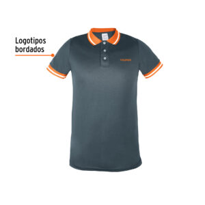 Playera tipo polo, dry fit, gris, para caballero, talla G