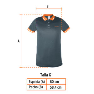 Playera tipo polo, dry fit, gris, para caballero, talla G