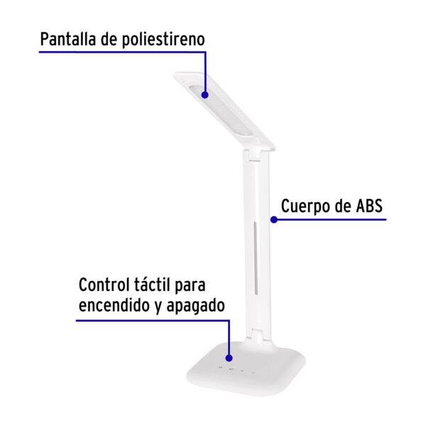 Lampara de LED 8W 5 niveles de iluminacion para escritorio