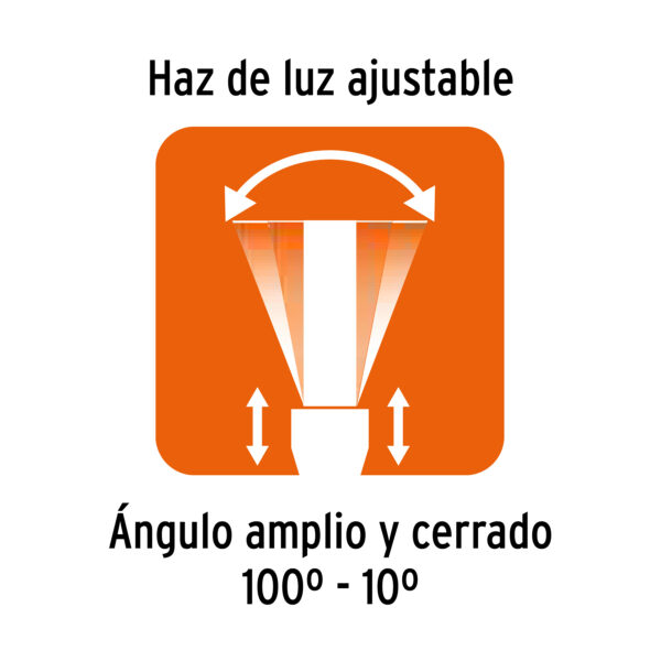 Linterna LED recargable de aluminio, 130 lumenes