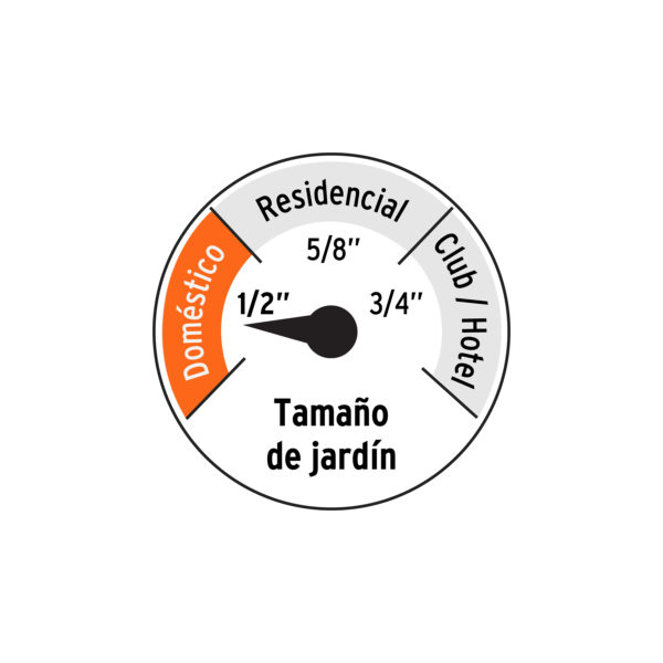 Manguera 1/2",reforzada, 3 capas, conexiones plasticas, 15 m