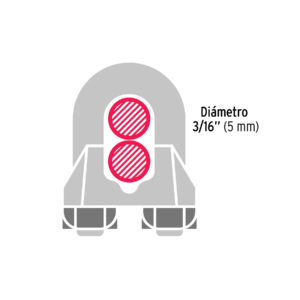 Nudo para cable de 3/16