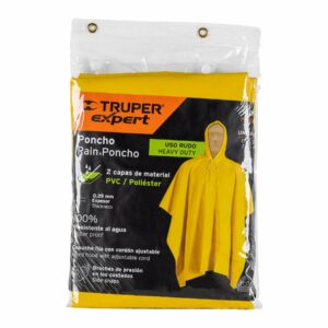 Poncho unitalla, PVC/poliester, espesor 0.35mm,Truper Expert