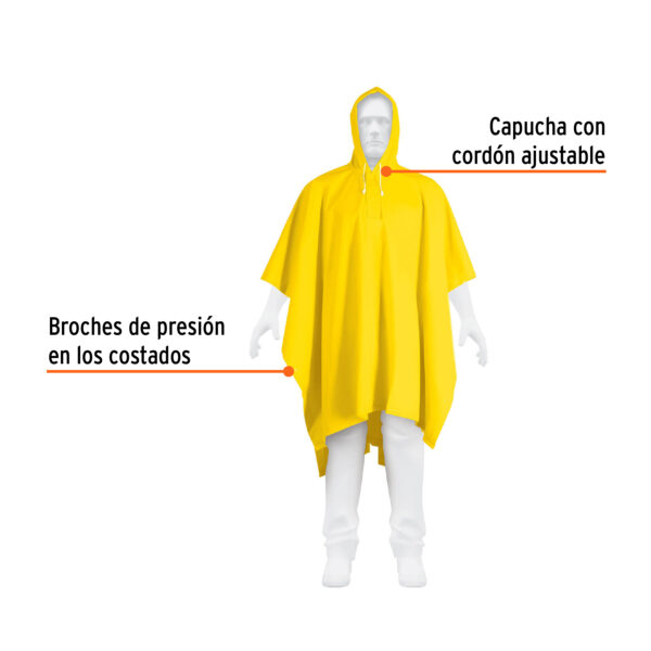 Poncho unitalla, PVC/poliester, espesor 0.35mm,Truper Expert