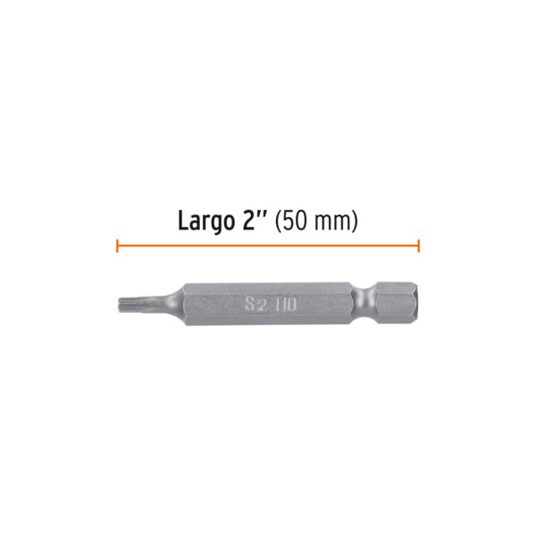 Puntas para desarmador Torx seg T10, 2", 5 piezas