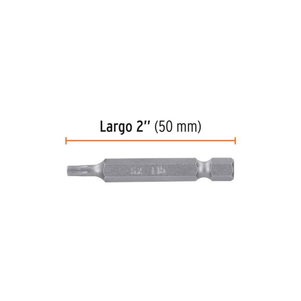 Puntas para desarmador Torx seg T15, 2", 5 piezas