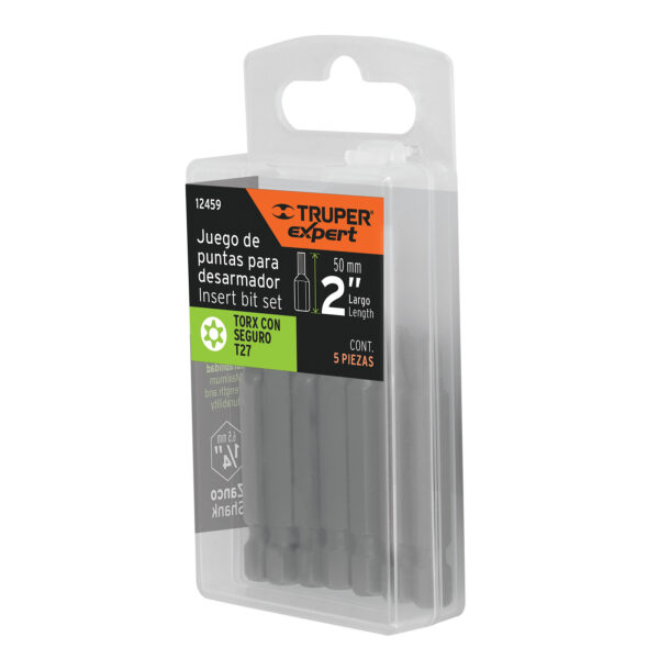 Puntas para desarmador Torx seg T27, 2", 5 piezas