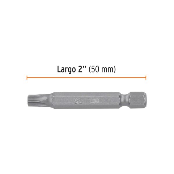 Puntas para desarmador Torx seg T30, 2", 5 piezas