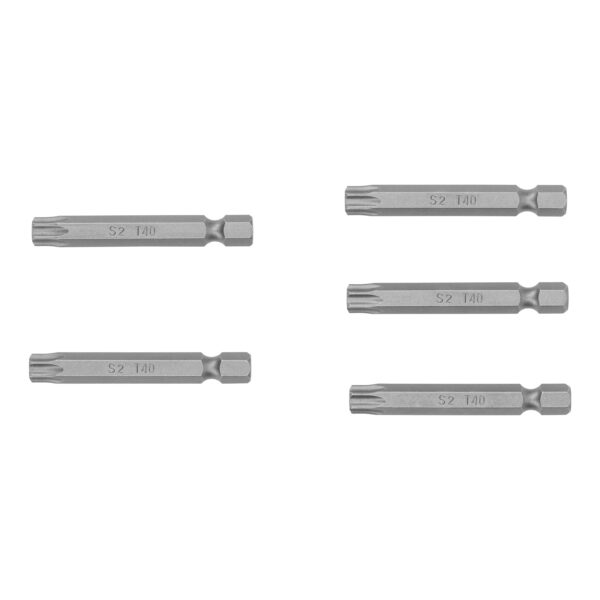 Puntas para desarmador Torx seg T40, 2", 5 piezas