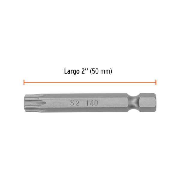 Puntas para desarmador Torx seg T40, 2", 5 piezas