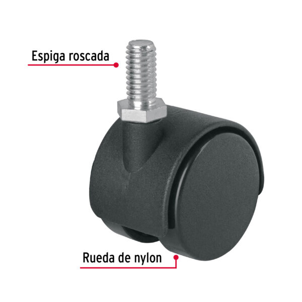 Rodaja tipo yoyo con espiga 40 mm