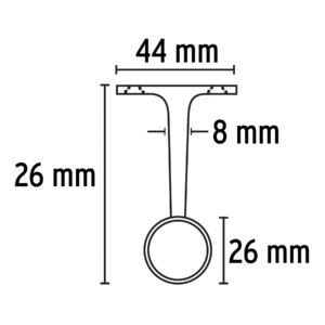 Soporte central para tubo redondo de closet