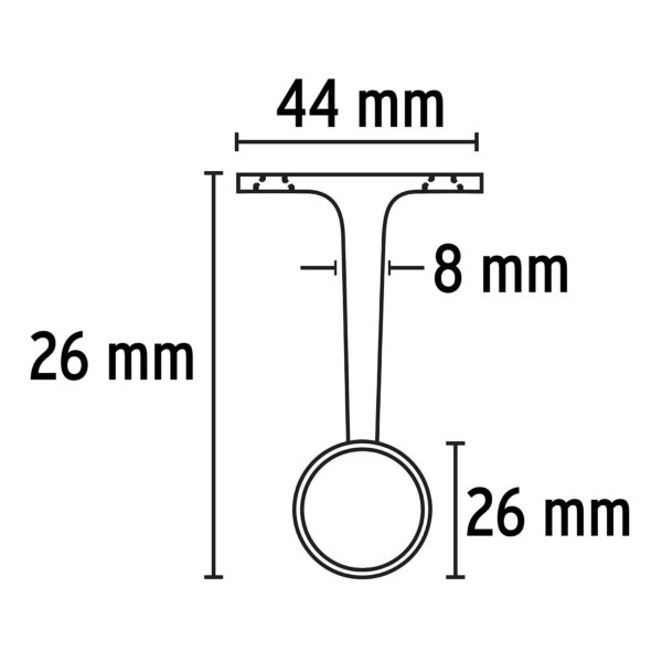 Soporte central para tubo redondo de closet