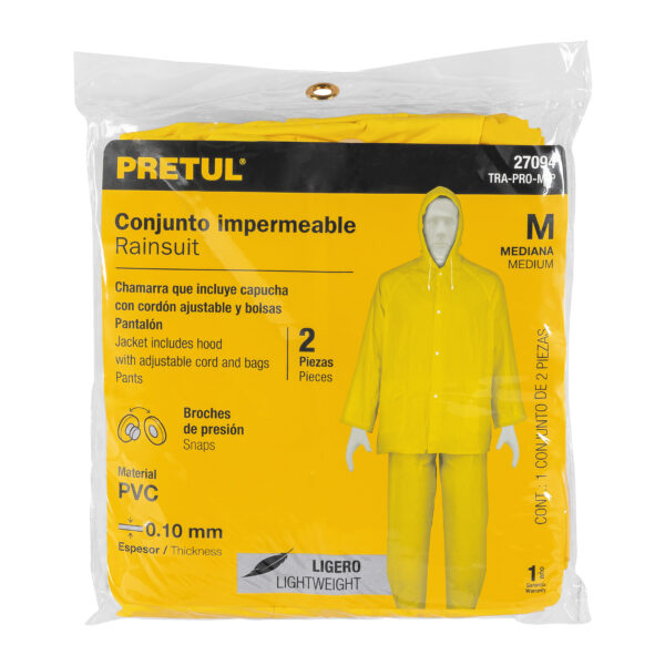 Conjunto Impermeable Ligero de PVC Talla Mediano