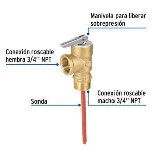 Valvula de alivio de 3/4