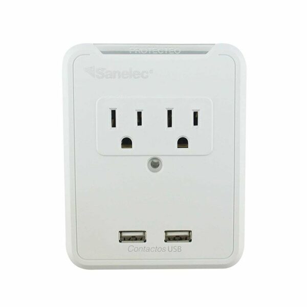 Multicontacto de pared 2 USB y 2 contatos 110J