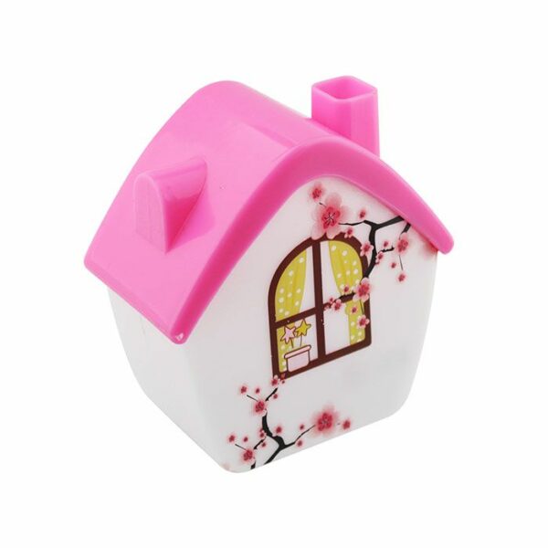 Lámpara led de noche figura casita rosa