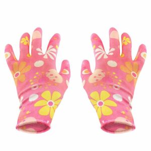 Guantes de Jardineria Poliester Medianos Rosas Flores