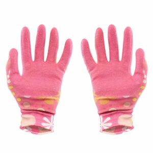 Guantes de Jardineria Poliester Medianos Rosas Flores