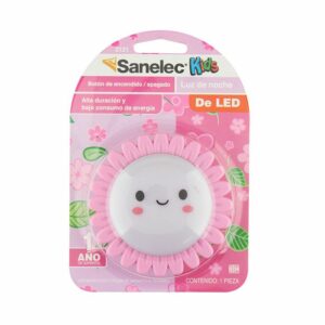 Luz LED de noche flor rosa