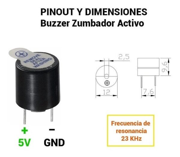 Buzzer Zumbador 5v Activo