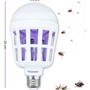 Foco Luz Blanca con exterminador de Insectos 15w