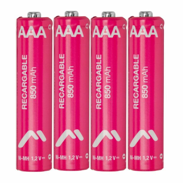 Paquete de 4 Pilas Recargables AAA NiMh 850mAh