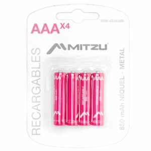 Paquete de 4 Pilas Recargables AAA NiMh 850mAh