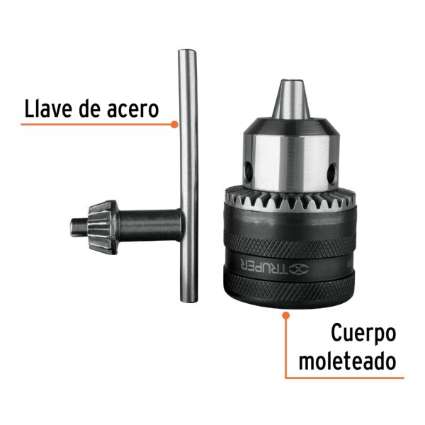 Broquero con llave, 1/2"