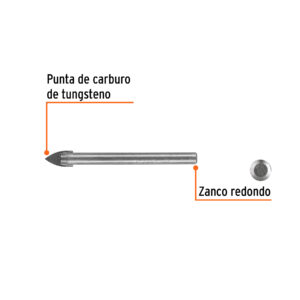 Broca para vidrio y azulejo, 5/16