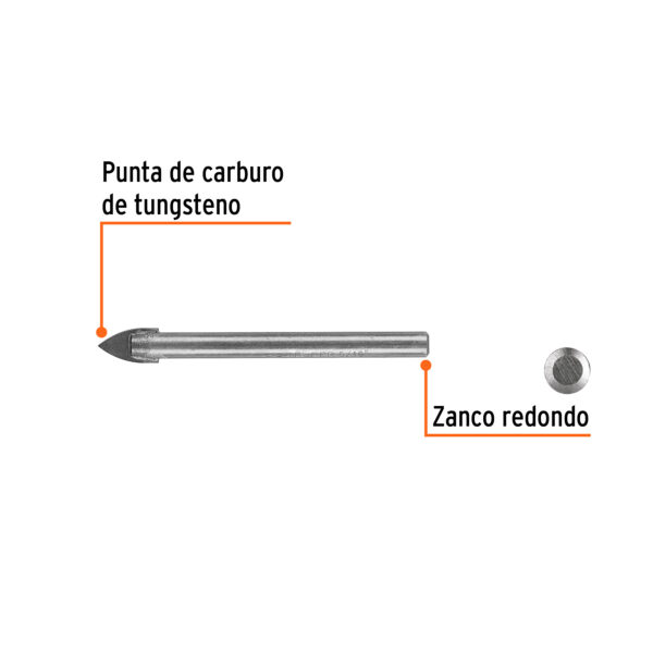 Broca para vidrio y azulejo, 5/16"